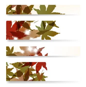 Autumn banner set Illustrazione stock