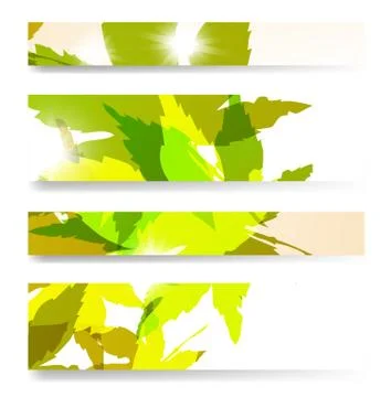 Autumn banner set Illustrazione stock