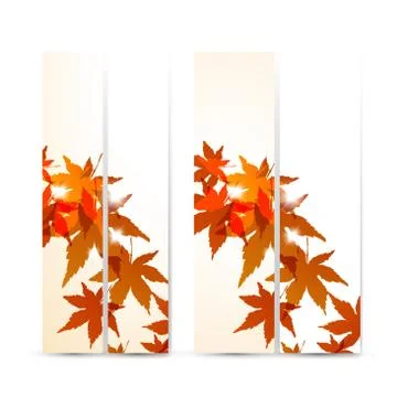 Autumn banner set Stock Illustration