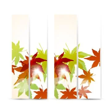 Autumn banner set Stock Illustration