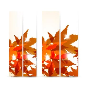Autumn banner set Stock Illustration