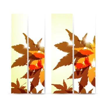 Autumn banner set Illustrazione stock