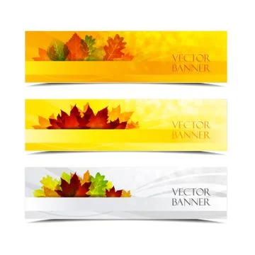 Autumn banners Stock Illustration
