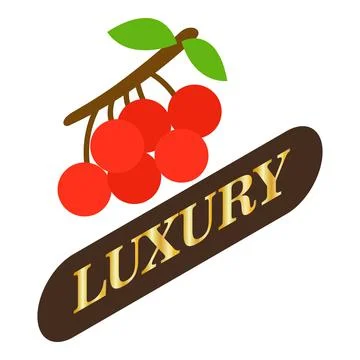 Autumn berry icon isometric vector. Rowan tree branch with leaf and red berry Illustrazione stock