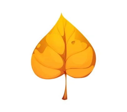 Autumn birch leaf cartoon vector tree foliage Illustrazione stock