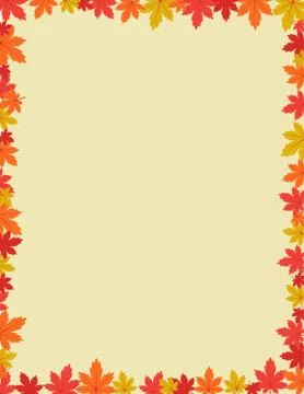 Autumn border design vector illustration Stock Illustration