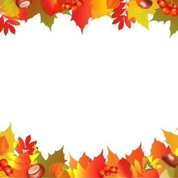 Autumn Border Stock Illustration