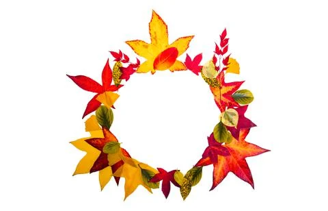 Autumn borders and frames for design banners, leaflets, posters with space for Stock Photos