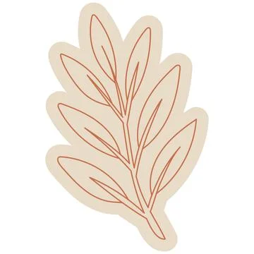 Autumn Botanical Branch Hand Drawn イラスト素材