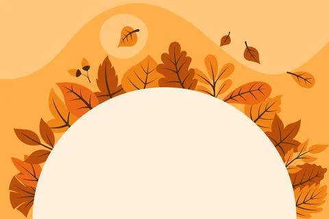 Autumn Botanical Frame with Fall Leaves and Blank Space Illustrazione stock