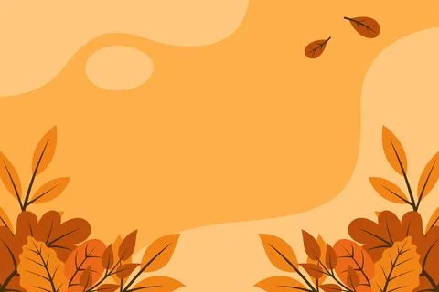 Autumn Botanical Frame with Fall Leaves and Blank Space Illustrazione stock