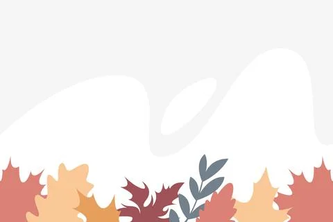 Autumn Botanical Leaf Frames and Banners with Elegant White Copy Space Stock Illustration