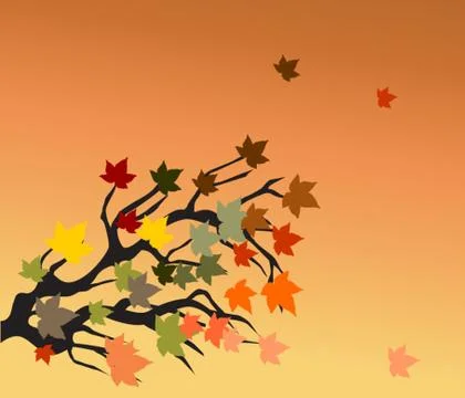 Autumn branch Stock Illustration