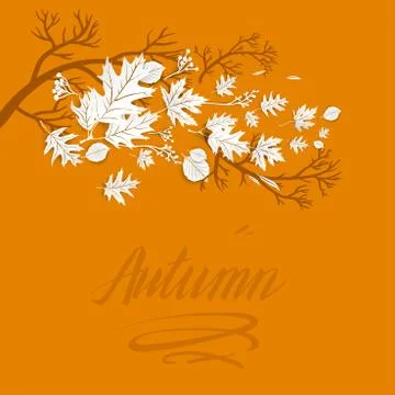 Autumn branch image Stock Illustration