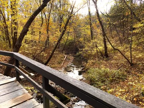 Autumn Bridge Foto stock