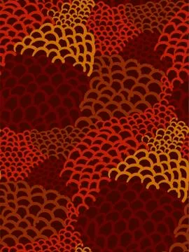 Autumn brown seamless pattern vector floral design primitive scandinavian Stock Illustration