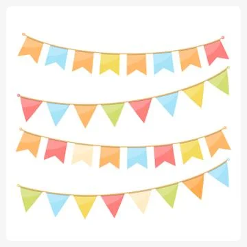 Autumn Bunting Stock Illustration