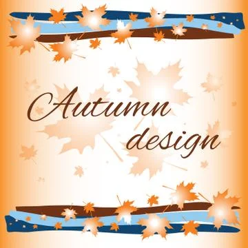 Autumn card background Stock Illustration