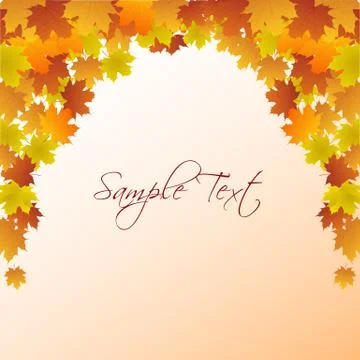 Autumn card Illustrazione stock
