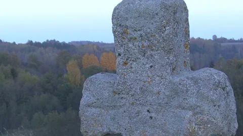 Autumn cemetery Stock Footage 44129786