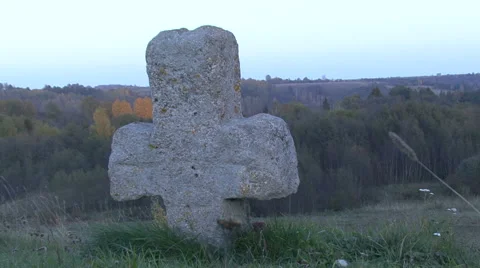 Autumn cemetery Video stock 44129859