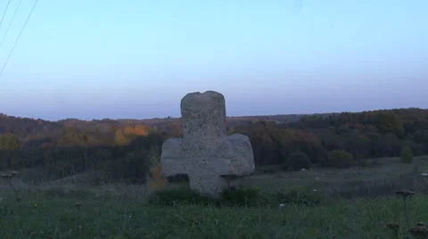 Autumn cemetery Video stock 44130302