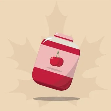 Autumn Cherry Jam Stock-Illustration
