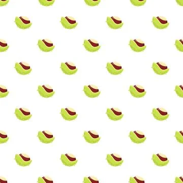 Autumn chestnut fruit seamless repeating pattern background Stock Illustration