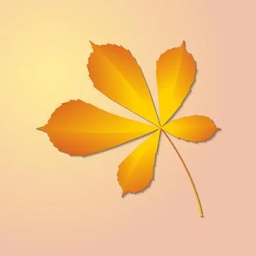 Autumn chestnut leaf Stock Illustration