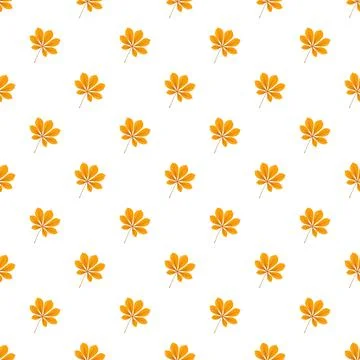 Autumn chestnut leaf pattern seamless Stock Illustration