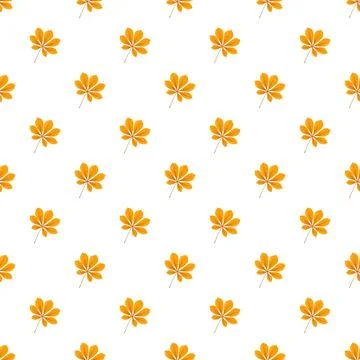 Autumn chestnut leaf pattern seamless イラスト素材