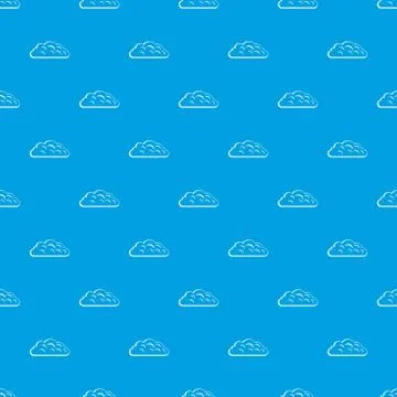 Autumn cloud pattern seamless blue Illustrazione stock