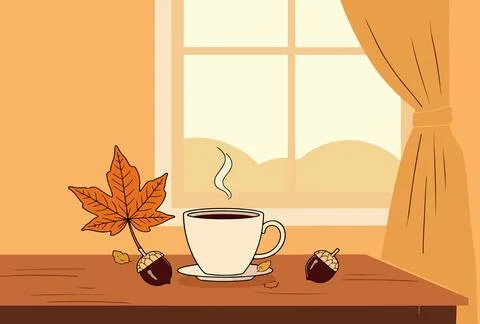 Autumn Coffee Break イラスト素材