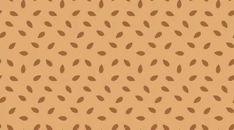 Autumn color seamless pattern with falling leaves. Hand drawn repeatable season Illustrazione stock