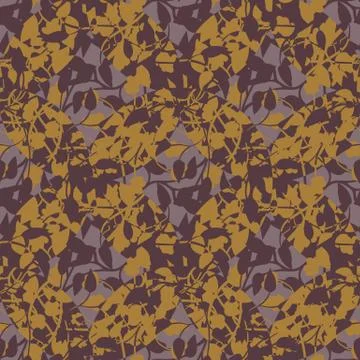 Autumn colored foliage seamless vector pattern Stock Illustration