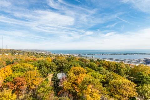 Autumn colored scene Stock Photos
