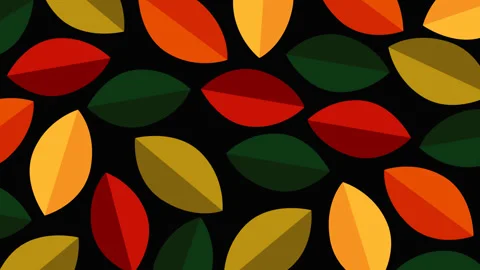 Autumn Colorful Leaf Pattern Background with Seamless Fall Botanical Loop An Stock Footage 339162208