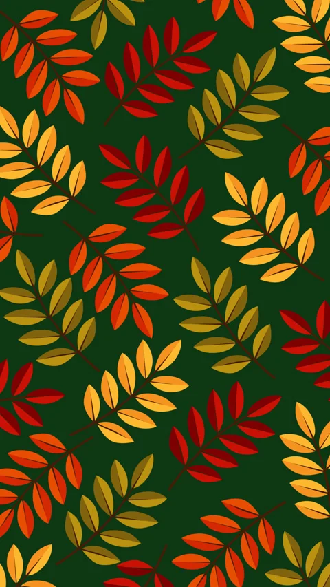 Autumn Colorful Leaf Seamless Pattern Background for Seasonal Nature Footage Stock Footage 339254364