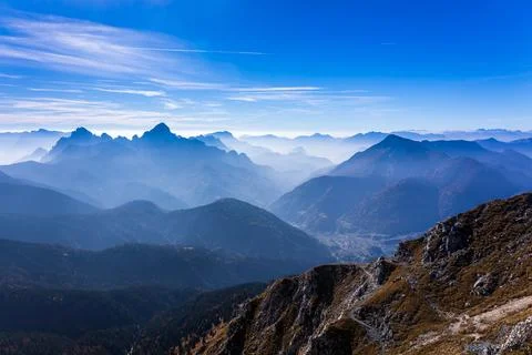 Autumn colors are exploding in the woods of Carnic Alps Foto stock