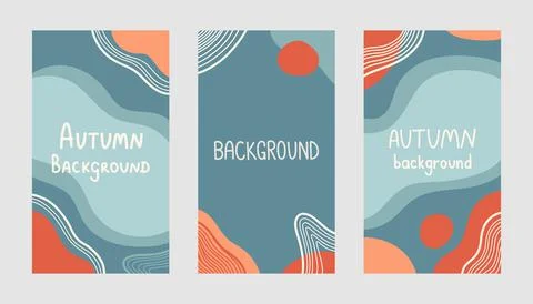 Autumn colors flat design vector background fall Illustrazione stock