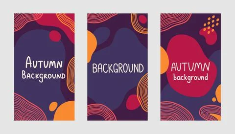 Autumn colors flat design vector background fall Stock Illustration