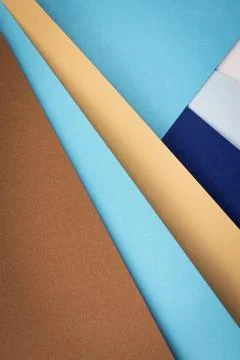 Autumn composition with colored papers Stock Photos