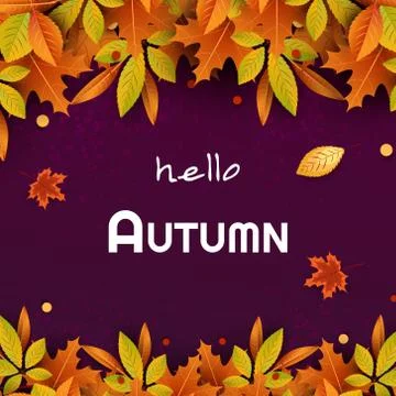 Autumn composition. Concept Hello fall. Creative Top view Flat lay. Stock Illustration