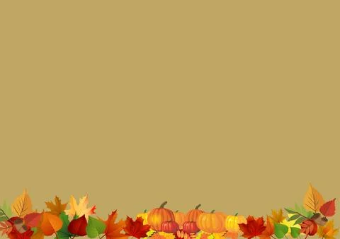 Autumn composition. Pattern made of dried leaves. Flat lay, top view Stock Illustration