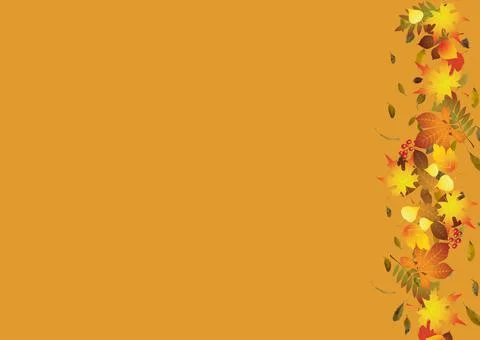 Autumn composition. Pattern made of dried leaves. Flat lay, top view Stock Illustration