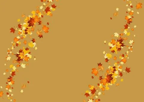 Autumn composition. Pattern made of dried leaves. Flat lay, top view Stock Illustration