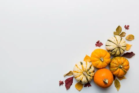 Autumn composition. Pattern made of dried leaves and other design accessories 写真素材