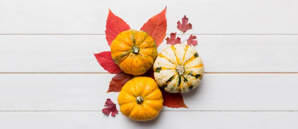 Autumn composition. Pattern made of dried leaves and other design accessories Stock Photos