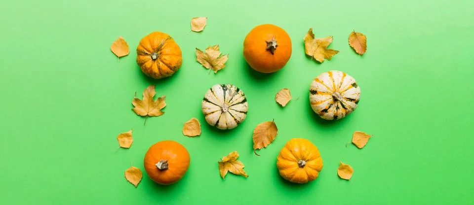 Autumn composition. Pattern made of dried leaves and other design accessori.. 写真素材