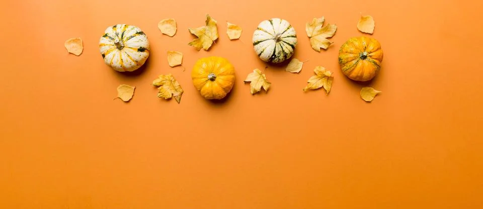 Autumn composition. Pattern made of dried leaves and other design accessori.. Stock Photos